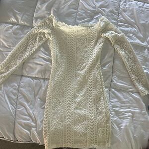 Windsor Cream Lace Long Sleeve Dress